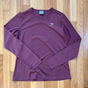 Gymshark Training Long Sleeve Top - Cherry Brown